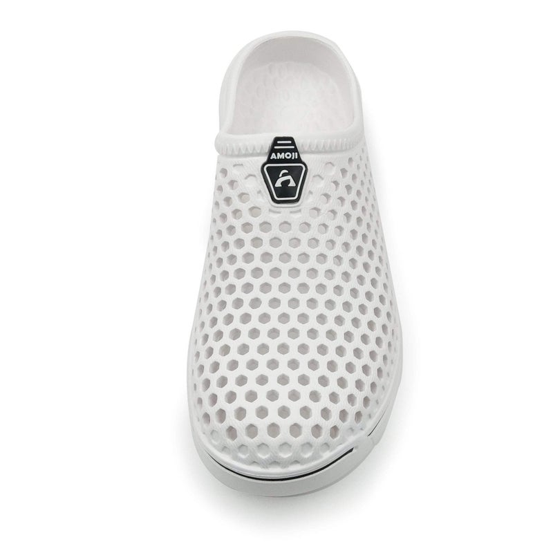 Amoji Garden Clogs Shower Sandals Yard Gardening Beach Water Plastic Rubber House Indoor YY161 White 6 Women/5 Men - Image 3
